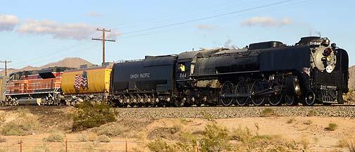 Union Pacific Steam Looomotive 844 and Southern Pacific 1996 SD70ACe Diesel, November 15, 2011